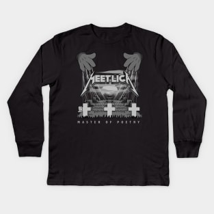 Meetlica master of poetry Metallica parody Kids Long Sleeve T-Shirt
